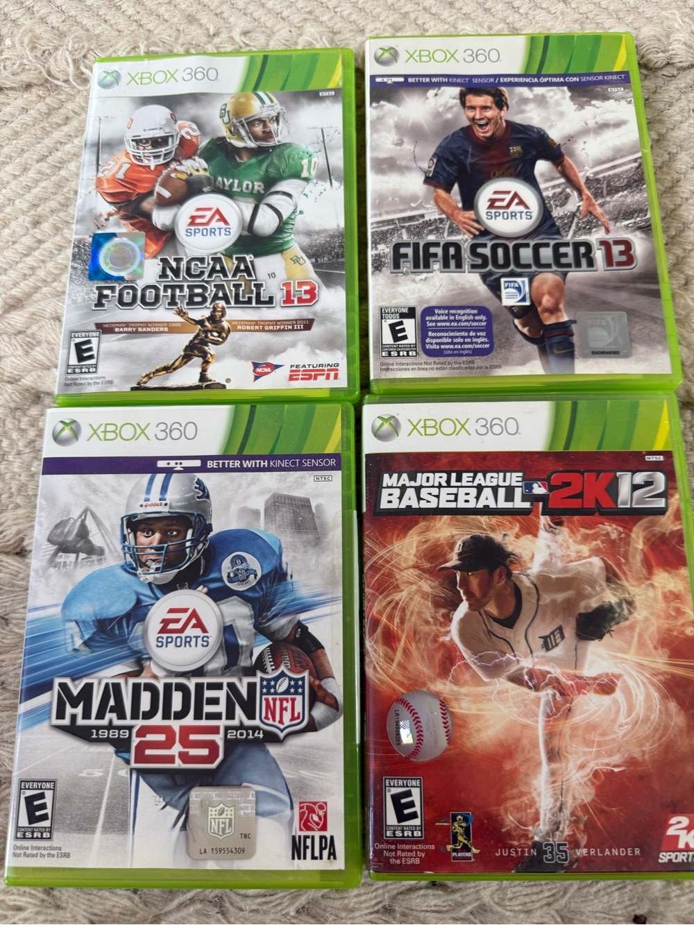 EA Sports Xbox 360 Sports Game Bundle - Green Cases